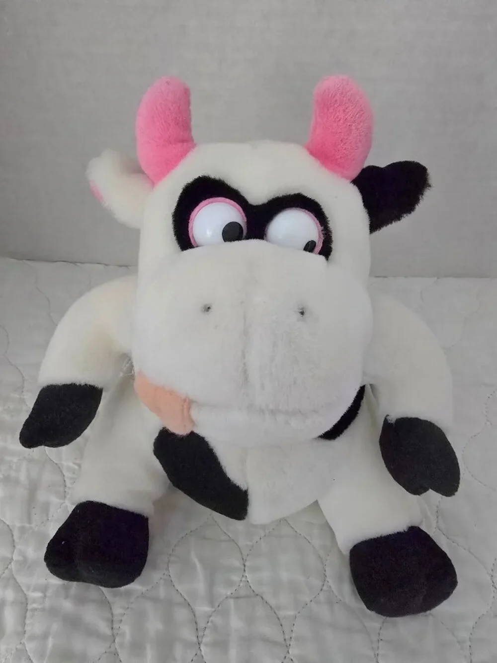 Just For Laughs Animated Moo Mad Cow Plush Laughs Vibrates Y2K EUC 